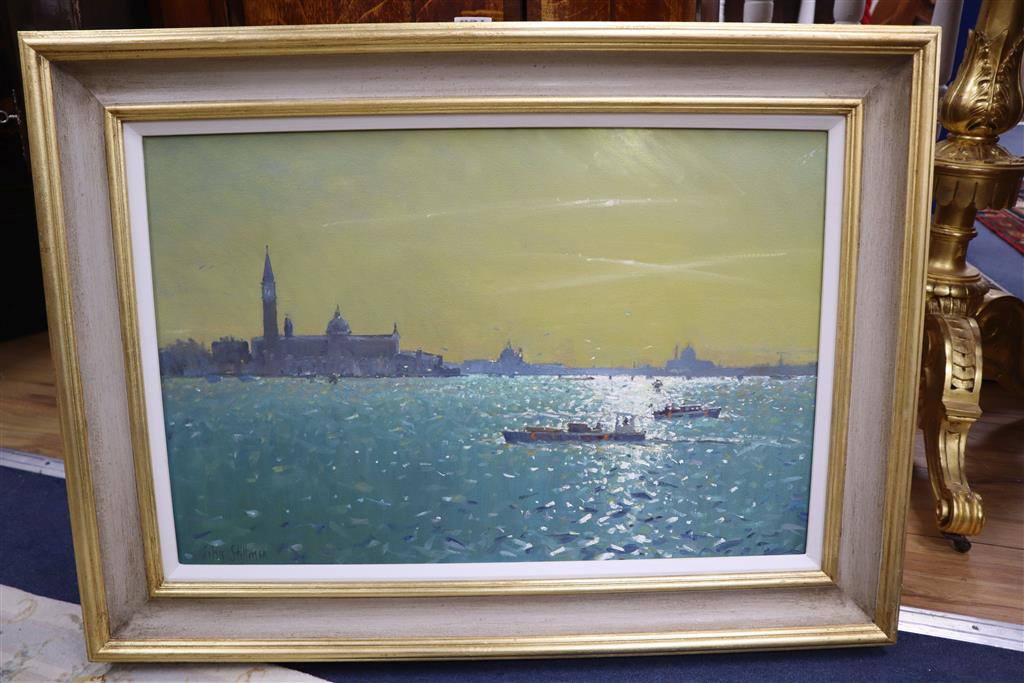 John Stillman R.S.M.A., oil on canvas, Blunt Light, Venice, 41 x 61cm